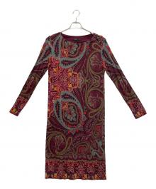ETRO（エトロ）の古着「プリントジャージーチュニックドレス」｜ボルドー