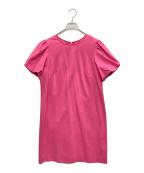 Kate Spadeケイトスペード）の古着「Ponte Puff Sleeve Dress」｜ショッキングピンク