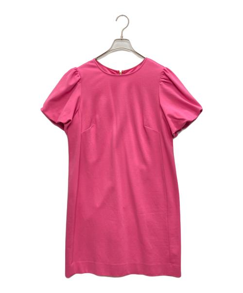 Kate Spade（ケイトスペード）Kate Spade (ケイトスペード) Ponte Puff Sleeve Dress ショッキングピンク サイズ:SIZE Mの古着・服飾アイテム