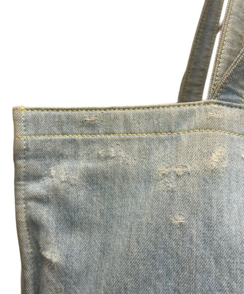 Acne studios（アクネ ストゥディオス）Acne studios (アクネ ストゥディオス) LOGO SHOPPER EW DESTROYED DENIM/ロゴショッパー デストロイドデニム インディゴの古着・服飾アイテム