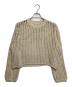 HYKE（ハイク）の古着「クロップドメッシュニット」｜ベージュ