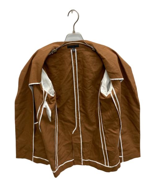 icB（アイシービー）icB (アイシービー) Cluster Linen ダブルブレストジャケット ブラウン サイズ:SIZE JP7の古着・服飾アイテム