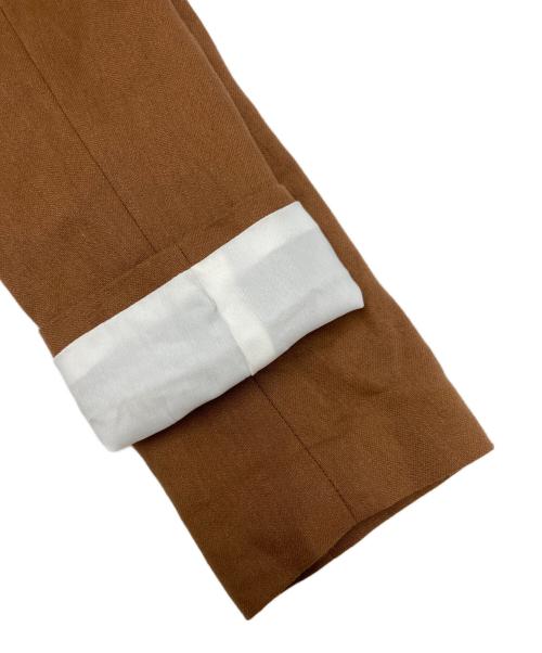 icB（アイシービー）icB (アイシービー) Cluster Linen ダブルブレストジャケット ブラウン サイズ:SIZE JP7の古着・服飾アイテム