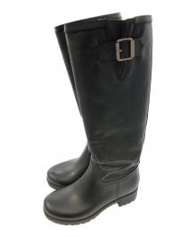 MM6 Maison Margiela（エムエムシックスメゾンマルジェラ）の古着「ラバー切替ロングブーツ」｜ブラック