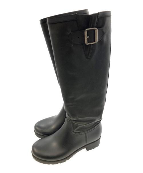 MM6 Maison Margiela（エムエムシックスメゾンマルジェラ）MM6 Maison Margiela (エムエムシックス メゾンマルジェラ) ラバー切替ロングブーツ ブラック サイズ:SIZE 36の古着・服飾アイテム