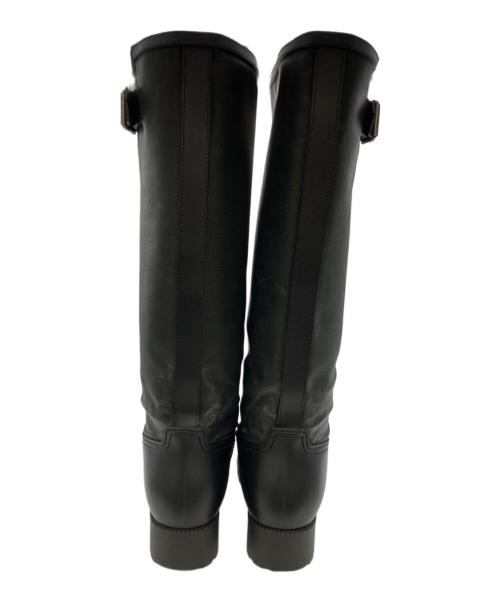 MM6 Maison Margiela（エムエムシックスメゾンマルジェラ）MM6 Maison Margiela (エムエムシックス メゾンマルジェラ) ラバー切替ロングブーツ ブラック サイズ:SIZE 36の古着・服飾アイテム
