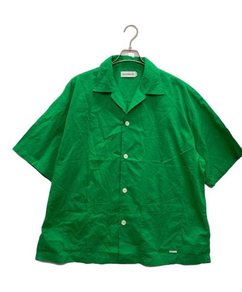 COOTIE PRODUCTIONS（クーティープロダクツ）COOTIE PRODUCTIONS (クーティープロダクツ) Finx Cotton Cordlane Open Collar S/S Shirt グリーン サイズ:Lの古着・服飾アイテム