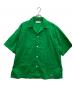 COOTIE PRODUCTIONS（クーティープロダクツ）の古着「Finx Cotton Cordlane Open Collar S/S Shirt」｜グリーン