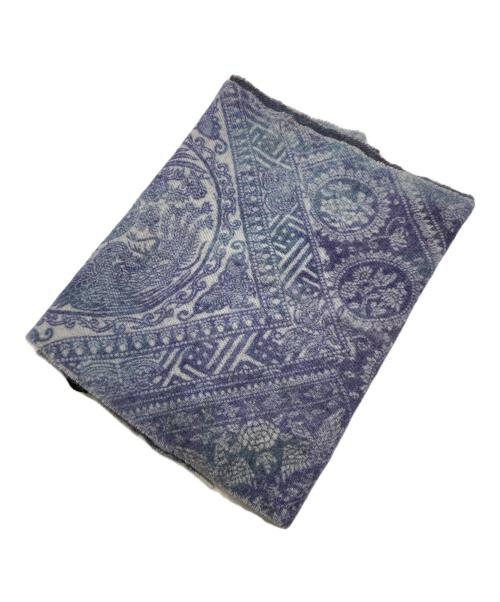 ALONPI CASHMERE（アロンピカシミア）alonpi CASHMERE (アロンピカシミア) カシミヤストール ブルーの古着・服飾アイテム