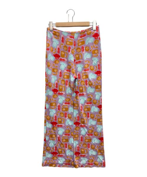 MIU MIU（ミュウミュウ）MIU MIU (ミュウミュウ) 総柄レーヨンパンツ ラベンダー サイズ:SIZE 40Sの古着・服飾アイテム