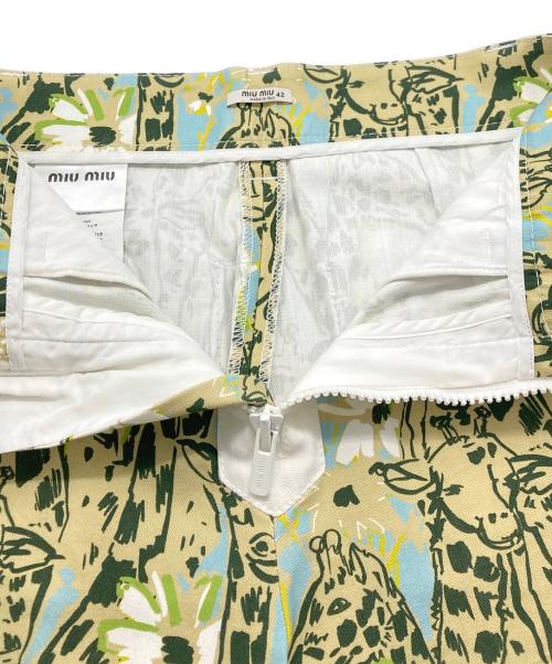 MIU MIU（ミュウミュウ）MIU MIU (ミュウミュウ) DENIM STR.ST.G ベージュ サイズ:SIZE 42の古着・服飾アイテム