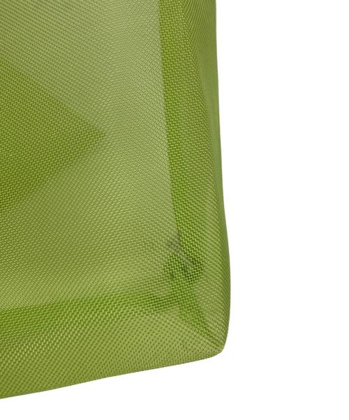 MIU MIU（ミュウミュウ）MIU MIU (ミュウミュウ) ポーチ付きメッシュトートバッグ 黄緑の古着・服飾アイテム