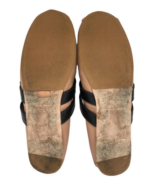 MIU MIU（ミュウミュウ）MIU MIU (ミュウミュウ) レザーバレエシューズ ベージュ サイズ:SIZE 40の古着・服飾アイテム