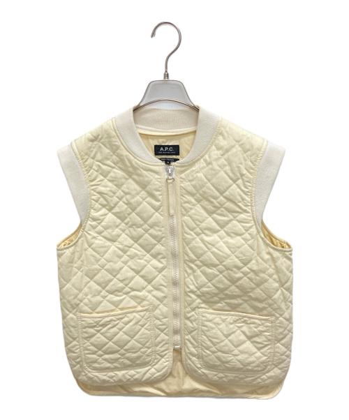 A.P.C.（アーペーセー）A.P.C. (アーペーセー) Eleaキルティングベスト アイボリー サイズ:SIZE 36の古着・服飾アイテム