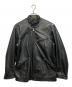 PAUL SMITH（ポールスミス）の古着「シングルライダースジャケット」｜ブラック