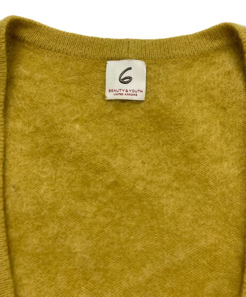 6(ROKU) BEAUTY&YOUTH（ロク ビューティーアンドユース）6(ROKU) BEAUTY&YOUTH (ロク ビューティーアンドユース) CASHMERE KNIT CARDIGAN イエロー サイズ:不明の古着・服飾アイテム