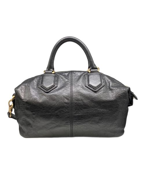 GIVENCHY（ジバンシィ）GIVENCHY (ジバンシィ) 2WAYレザーボストンバッグ ブラックの古着・服飾アイテム