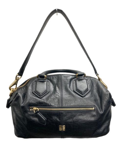 GIVENCHY（ジバンシィ）GIVENCHY (ジバンシィ) 2WAYレザーボストンバッグ ブラックの古着・服飾アイテム