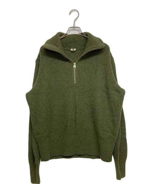 ARKET（アーケット）ARKET (アーケット) ハーフジップニット カーキ サイズ:SIZE Mの古着・服飾アイテム