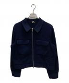 ARKETアーケット）の古着「ジップアップニットジャケット」｜ネイビー