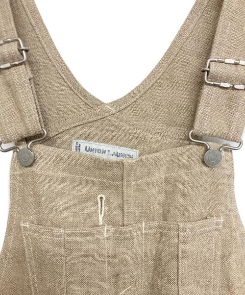 UNION LAUNCH（ユニオンランチ）UNION LAUNCH (ユニオンランチ) リネンオーバーオール ベージュ サイズ:SIZE XSの古着・服飾アイテム