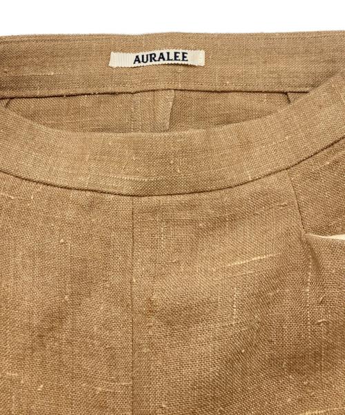 AURALEE（オーラリー）AURALEE (オーラリー) LINEN SILK SUMMER TWEED LONG SKIRT ブラウン サイズ:SIZE 1の古着・服飾アイテム
