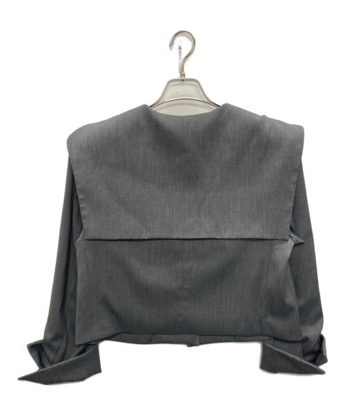 Sea Room lynn（シールームリン）Sea Room lynn (シールームリン) BIG COLLARショートジャケット グレー サイズ:SIZE Freeの古着・服飾アイテム