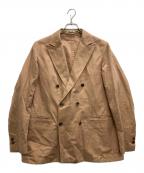 AURALEEオーラリー）の古着「FINX LINEN OX DOUBLE-BREASTED JACKET」｜ベージュ