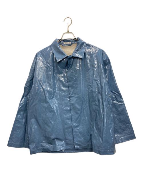 AURALEE（オーラリー）AURALEE (オーラリー) LINEN ENAMEL LAMINATE BLOUSON ブルー サイズ:SIZE 4の古着・服飾アイテム