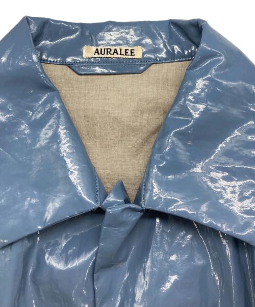 AURALEE（オーラリー）AURALEE (オーラリー) LINEN ENAMEL LAMINATE BLOUSON ブルー サイズ:SIZE 4の古着・服飾アイテム