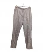 AURALEEオーラリー）の古着「SILK LINEN DOBBY SLACKS」｜ピンク