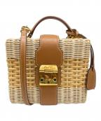 MARK CROSSマーククロス）の古着「ラタン2WAYカゴバッグ」｜ベージュ