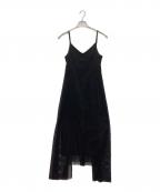 UN3D.アンスリード）の古着「MESH ASYMME CAMI OP」｜ブラック