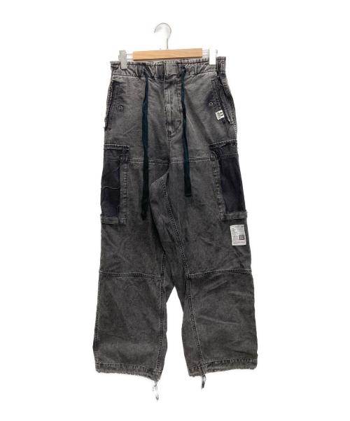 Maison MIHARA YASUHIRO（メゾン ミハラ ヤスヒロ）Maison MIHARA YASUHIRO (メゾン ミハラ ヤスヒロ) Cotton Satin Cargo Pants グレー サイズ:SIZE 44の古着・服飾アイテム