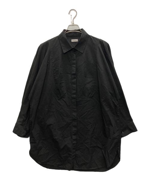 DRIES VAN NOTEN（ドリスヴァンノッテン）DRIES VAN NOTEN (ドリスヴァンノッテン) 比翼シャツワンピース ブラック サイズ:SIZE 34の古着・服飾アイテム