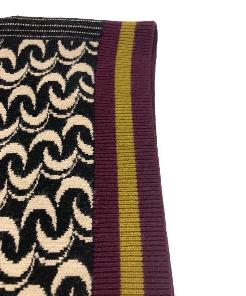 DRIES VAN NOTEN（ドリスヴァンノッテン）DRIES VAN NOTEN (ドリスヴァンノッテン) ジャガードニットベスト ベージュ×ブラック サイズ:SIZE Sの古着・服飾アイテム