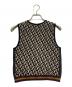 DRIES VAN NOTEN (ドリスヴァンノッテン) ジャガードニットベスト ベージュ×ブラック サイズ:SIZE S：27000円