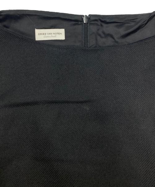 DRIES VAN NOTEN（ドリスヴァンノッテン）DRIES VAN NOTEN (ドリスヴァンノッテン) 袖切替ウールプルオーバー ブラック×カーキ サイズ:SIZE XSの古着・服飾アイテム