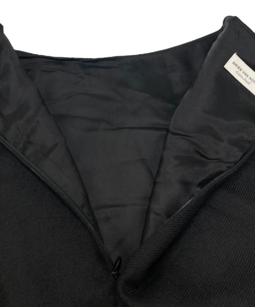 DRIES VAN NOTEN（ドリスヴァンノッテン）DRIES VAN NOTEN (ドリスヴァンノッテン) 袖切替ウールプルオーバー ブラック×カーキ サイズ:SIZE XSの古着・服飾アイテム