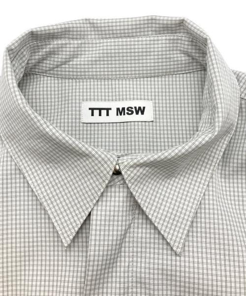 TTT MSW（ティー）TTT MSW (ティー) WIND SHIRT グレー×ホワイト サイズ:SIZE Lの古着・服飾アイテム