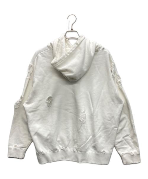 bodysong.（ボディソング）bodysong. (ボディソング) BO MELTED DAMAGE HOODIE ホワイト サイズ:SIZE Sの古着・服飾アイテム