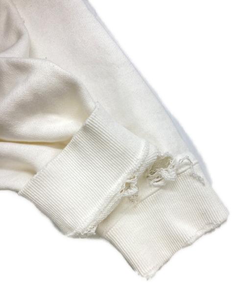 bodysong.（ボディソング）bodysong. (ボディソング) BO MELTED DAMAGE HOODIE ホワイト サイズ:SIZE Sの古着・服飾アイテム