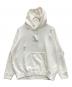 bodysong.（ボディソング）の古着「BO MELTED DAMAGE HOODIE」｜ホワイト