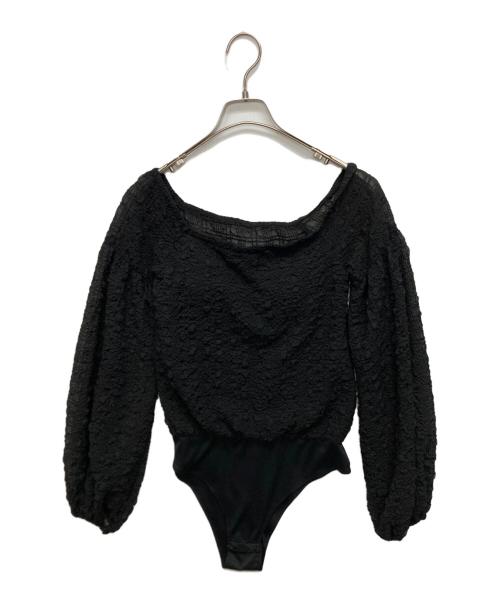 Rosarymoon（ロザリームーン）ROSARYMOON (ロザリームーン) オフショルダーシアーレオタード ブラック サイズ:SIZE Freeの古着・服飾アイテム