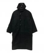 lenoリノ）の古着「ウールカシミヤダッフルコート」｜ブラック