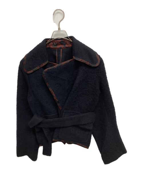 DRIES VAN NOTEN（ドリスヴァンノッテン）DRIES VAN NOTEN (ドリスヴァンノッテン) パイピングウールジャケット ネイビー サイズ:SIZE　Sの古着・服飾アイテム