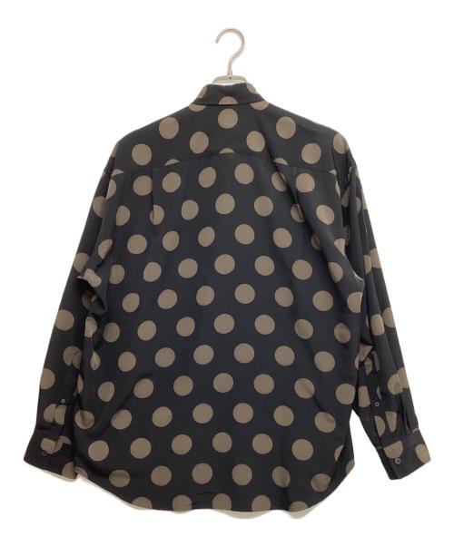 JOHN LAWRENCE SULLIVAN（ジョン ローレンス サリバン）JOHN LAWRENCE SULLIVAN (ジョン ローレンス サリバン) レギュラーカラードットシャツ ブラック サイズ:44の古着・服飾アイテム
