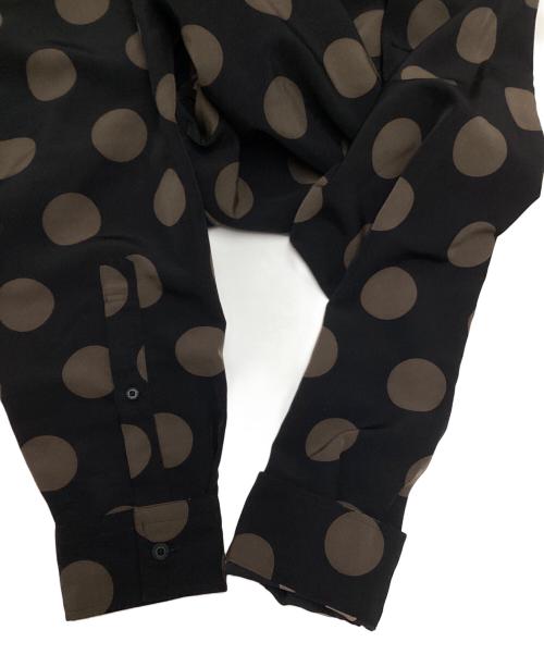 JOHN LAWRENCE SULLIVAN（ジョン ローレンス サリバン）JOHN LAWRENCE SULLIVAN (ジョン ローレンス サリバン) レギュラーカラードットシャツ ブラック サイズ:44の古着・服飾アイテム