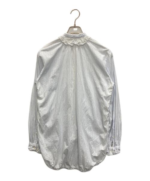 UNDERCOVER（アンダーカバー）UNDERCOVER (アンダーカバー) ストライプコットン 裏縮絨シャツ スカイブルー サイズ:SIZE 2の古着・服飾アイテム