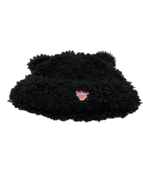 BASICK（ベイシックス）BASICK (ベイシックス) フェイク ファー ビッグ バケット ハット ブラック サイズ:Ｓの古着・服飾アイテム